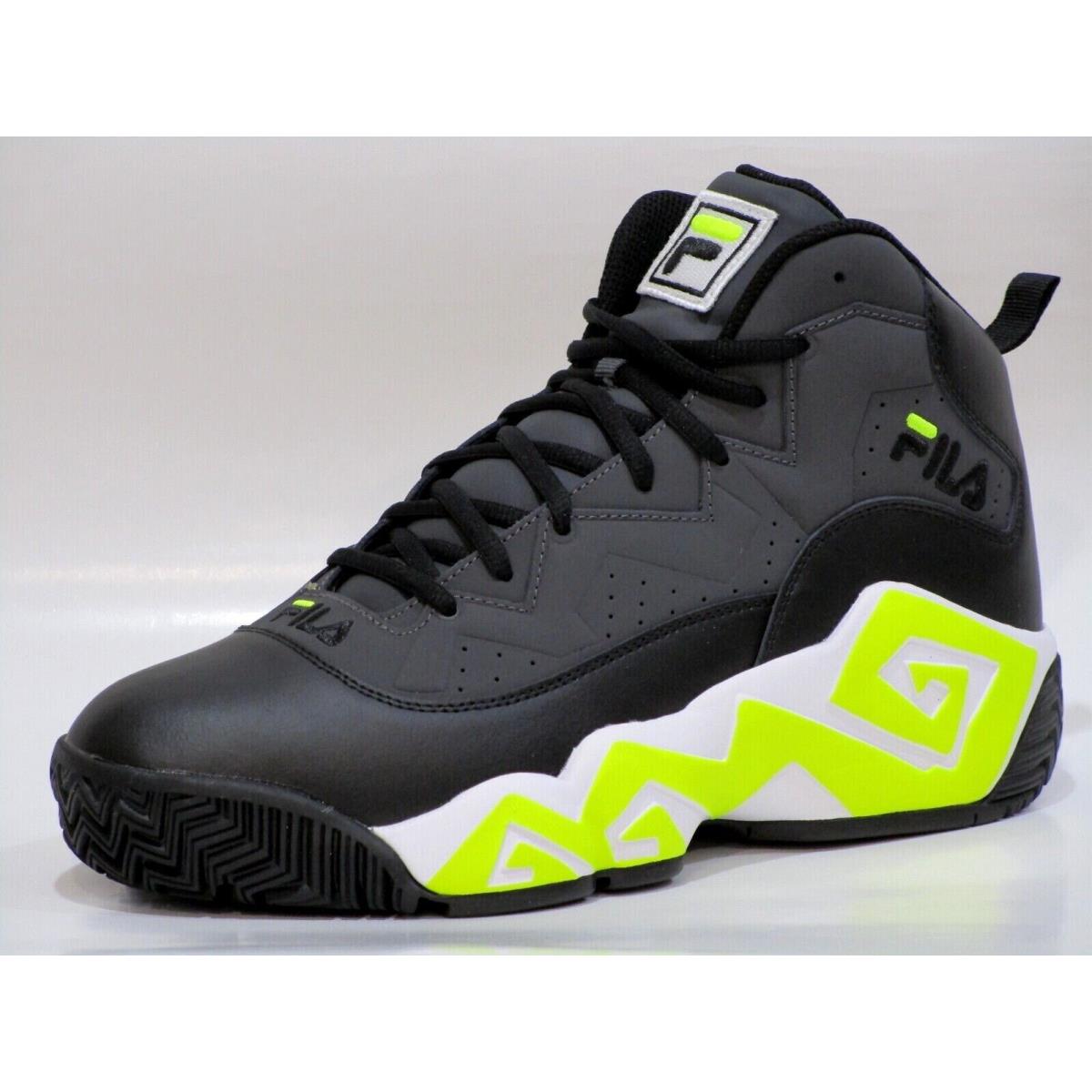 Fila Men`s MB 1BM01078-055 Basketball Shoes Shadow Black Safety Yellow 11.5M US