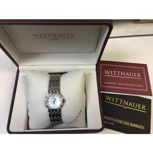 Wittnauer Womens Stainless Steel Diamond Bezel Watch 10R028