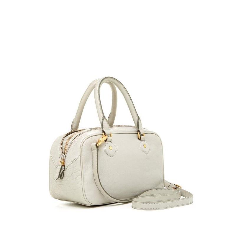 Marc by Marc Jacobs Valentina Washed Up Leather Satchel Handbag Gray