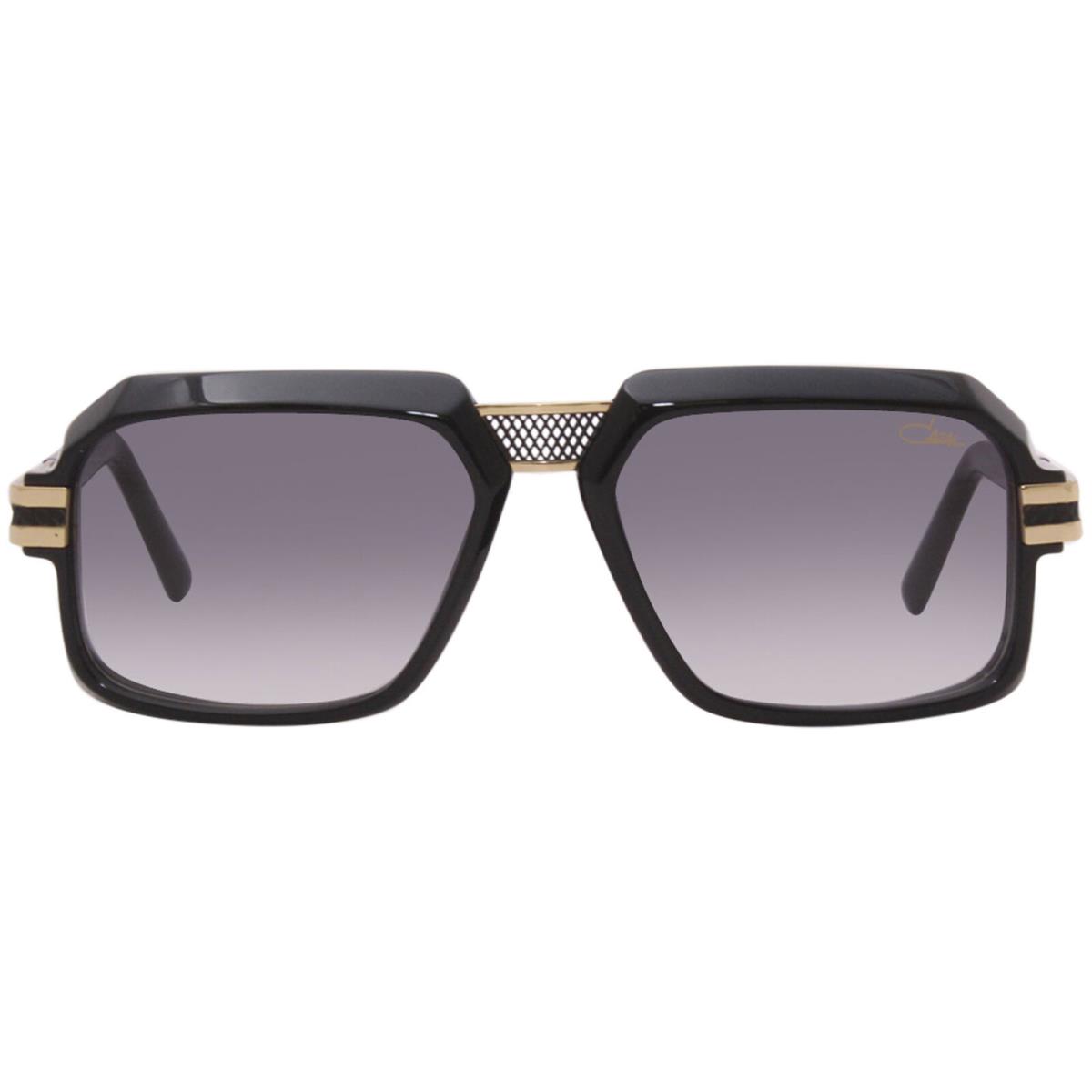 Cazal 8039 001 Sunglasses Men`s Black-gold/grey Gradient Lens Rectangular 56mm