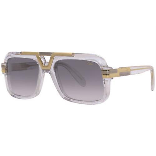 Cazal Legends 664 003 Sunglasses Men`s Crystal-gold Plated/grey Gradient Lens - Frame: Red-Silver, Lens: Gray