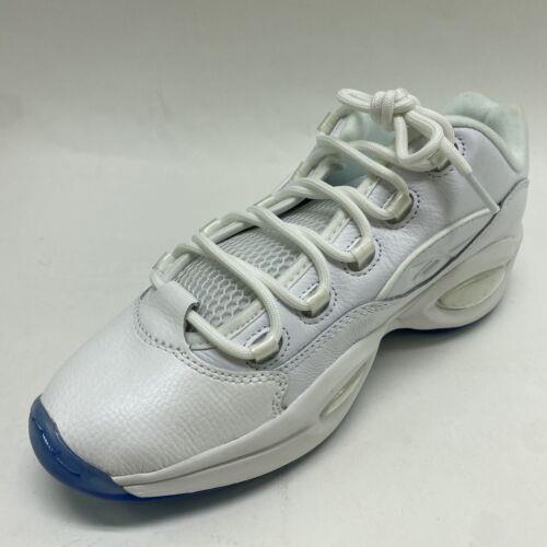 Reebok Men`s Question Low Basketball Athletic Shoes GW8165 White Blue Sz 11