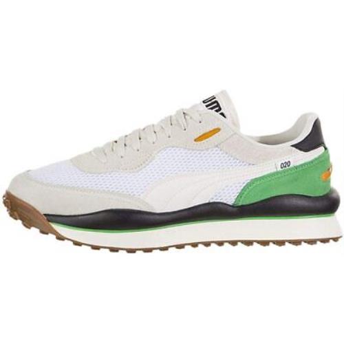 puma style rider stream on white vaporous grey