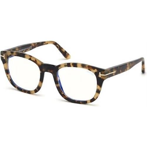 Tom Ford TF 5542 FT5542 -B Shiny Vintage Havana Shiny Rose Gold 056 Eyeglasses