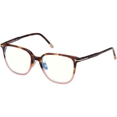 Tom Ford TF 5778 FT5778 -d-b Shiny Medium Havana to Milky Pink t 055 Eyeglasses