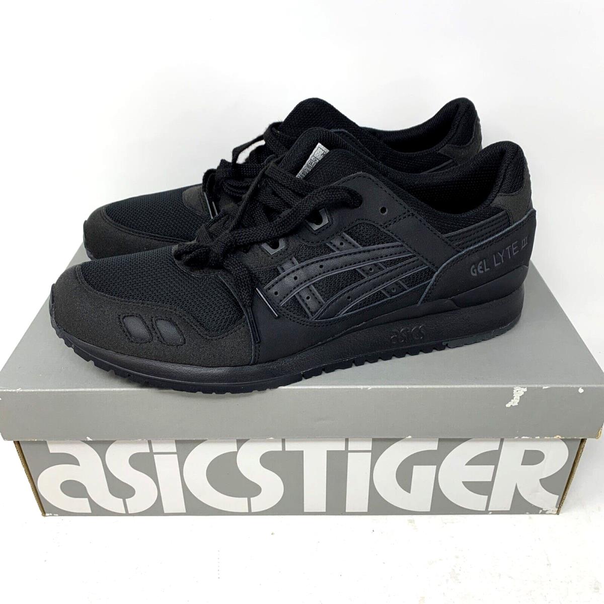 Asics Men`s 12 Tiger Gel-lyte Iii Suede Leather Black Shoes Athletic Gym Sneaker