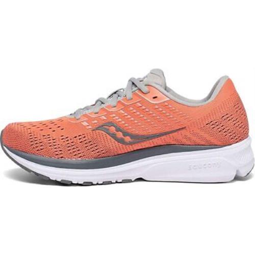 Saucony Women`s Ride 13 Running Shoes Coral/alloy 7 B M US