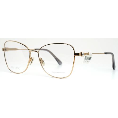 Jimmy Choo JC304 000 Gold Womens Butterfly Full Rim Eyeglasses 56-16-145 B:48