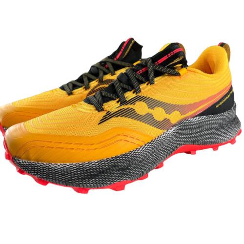 Saucony Trail Men`s Running Shoes Endorphin Orange Size 10