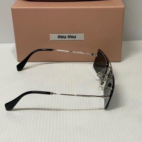 Miu Miu Woman s Sunglasses Smu 59T Silver Frame Grey Lenses