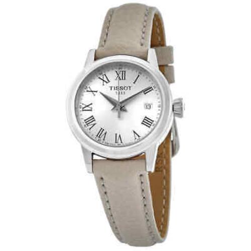 Tissot Classic Dream Lady Quartz Silver Dial Ladies Watch T129.210.16.033.00 - Silver Dial, Grey Band