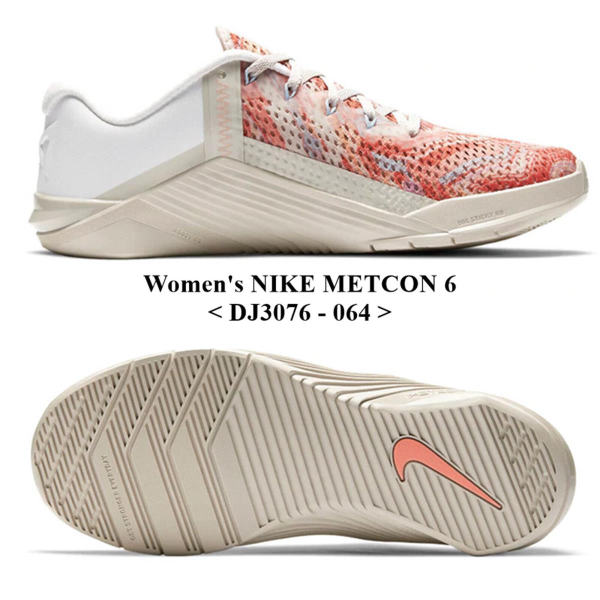 Women`s Nike Metcon 6 DJ3076 - 064 Women`s Training Shoes.nwb NO Lid - DESERT SAND/SUMMIT WHITE