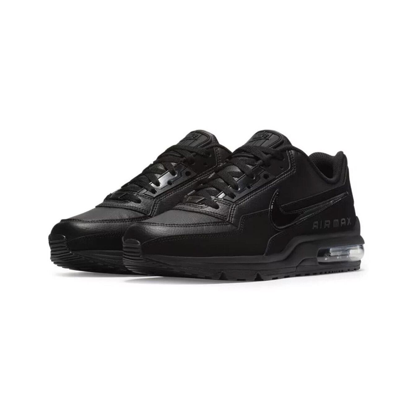 Nike Air Max Ltd 3 687977-020 Men`s Black Leather Running Sneakers Shoes HS874 10.5