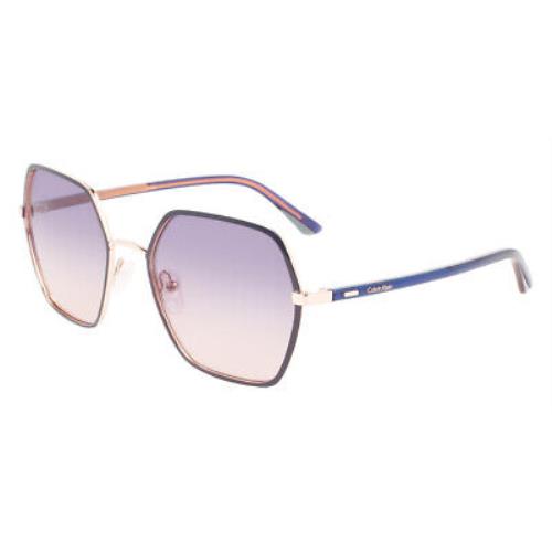 Calvin Klein CK21131S Sunglasses Women Blue Geometric 56mm