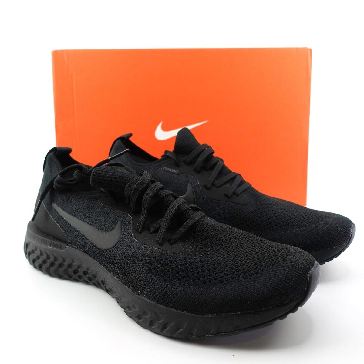 Nike Epic React Flyknit Triple Black Running Shoes AQ0067-003 Mens Sizes