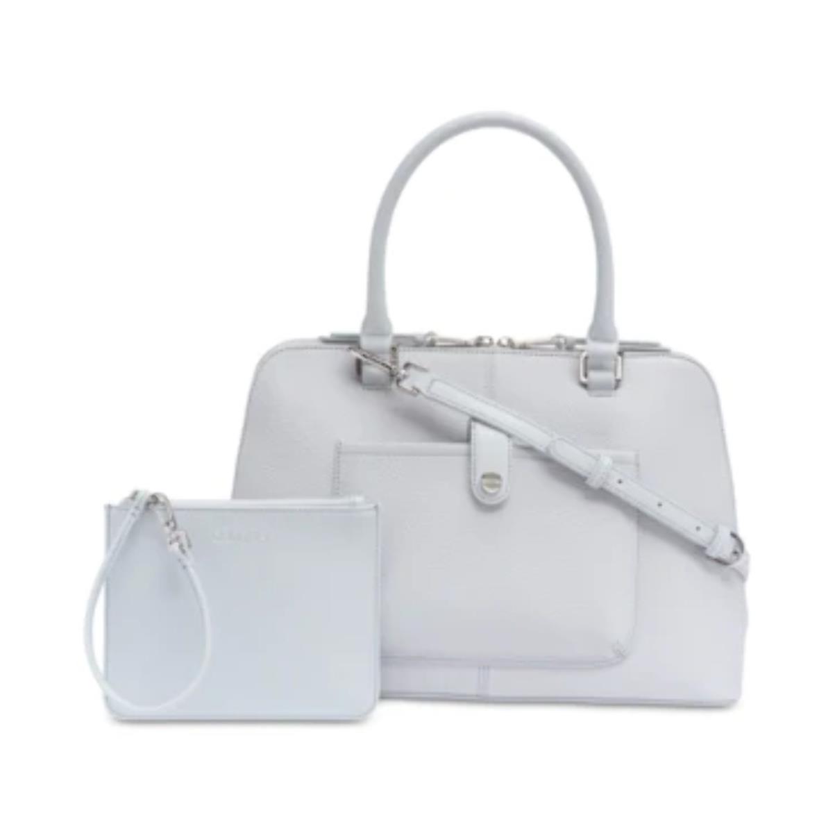 Calvin Klein Blanche Satchel Blue Grey/silver