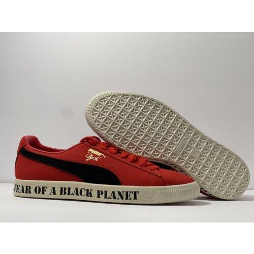 Puma Clyde Public Enemy 374539-01 Red Black Men s Shoes Size 8.5 US