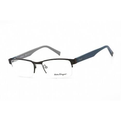 Salvatore Ferragamo SF 2186 071 Eyeglasses Matte Dark Ruthenium Frame 53mm