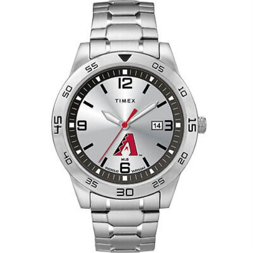 Timex Men`s Citation Diamondbacks Silver Analog Watch Timepiece Active