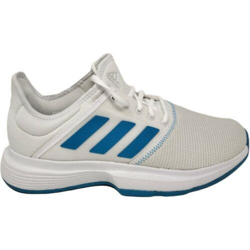 Adidas Gamecourt Women`s Size 8.5 Tennis Shoes White and Blue