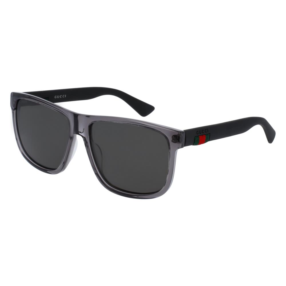 Gucci Sunglasses GG0010S 004 58MM Transparent Grey/grey Polarized Lens ...