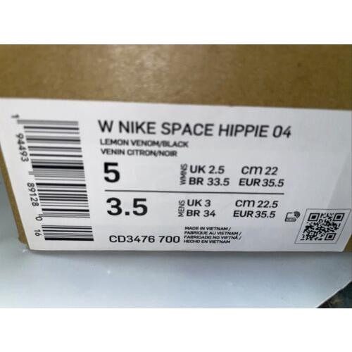 Nike shoes Space Hippie - Lemon Venom/Black/Lt Artic Pink 10