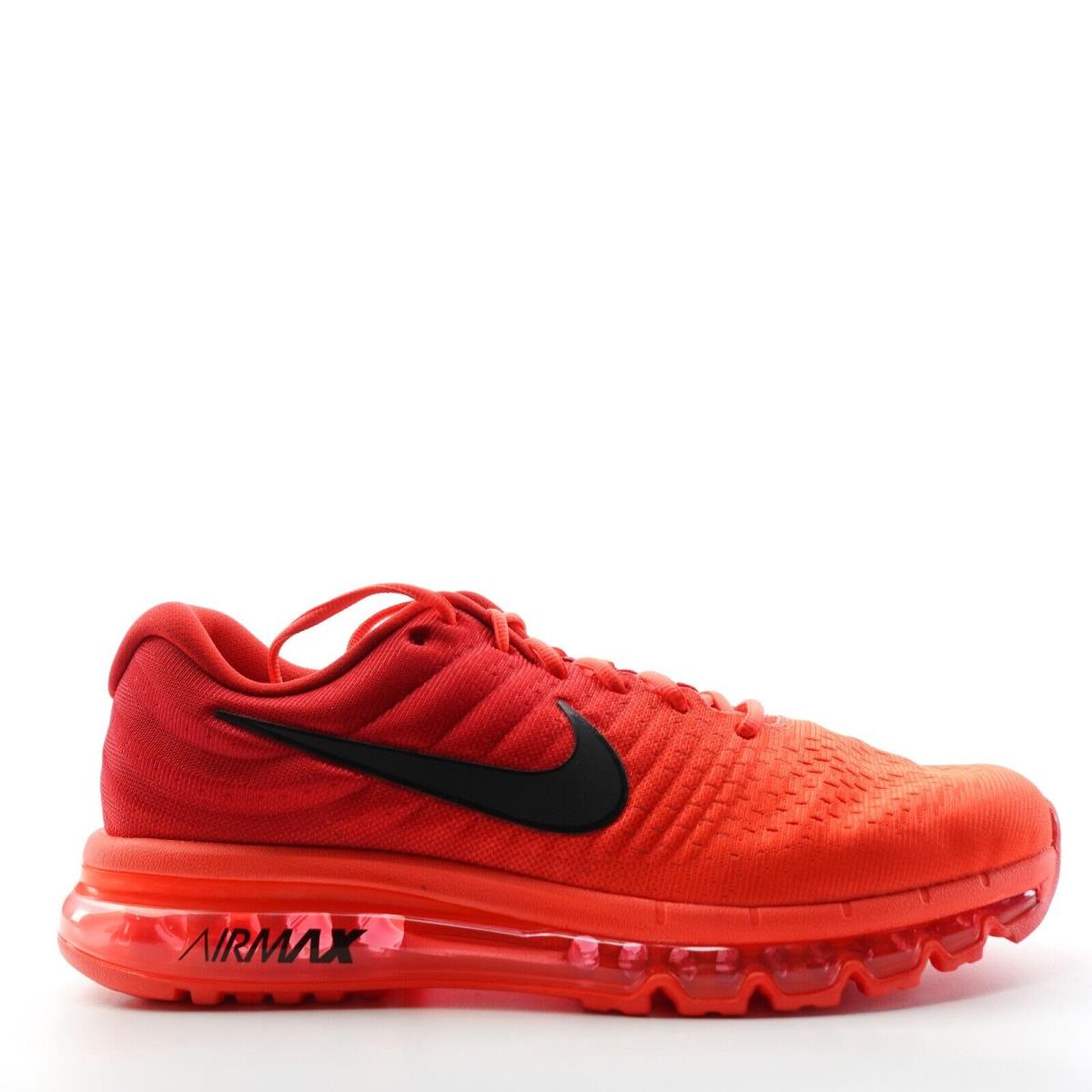 Nike Air Max 2017 Bright Crimson Red Running Shoes 849559 602 Mens Size 10