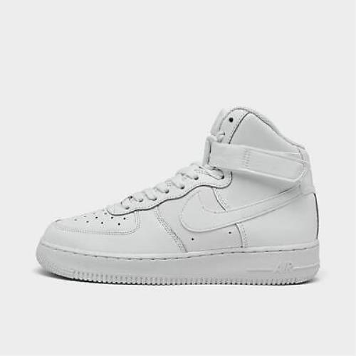 Womens Nike Air Force 1 High LE Casual Shoes DD9624 100 Triple White Size 8