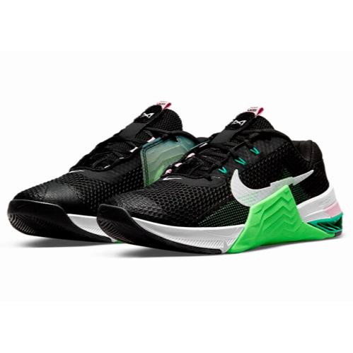 Nike Metcon 7 Womens Size 9.5 Sneaker Shoes CZ8280 036 Black Green Strike