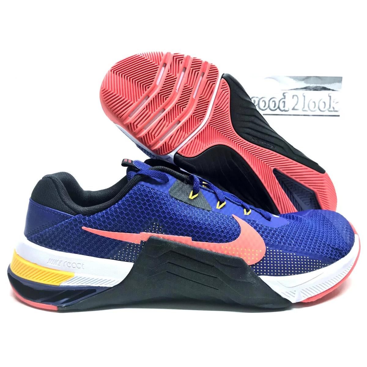 New Nike Metcon 7 Training Shoes Blue Magic Ember shops CZ8281-448 Mens Size 10