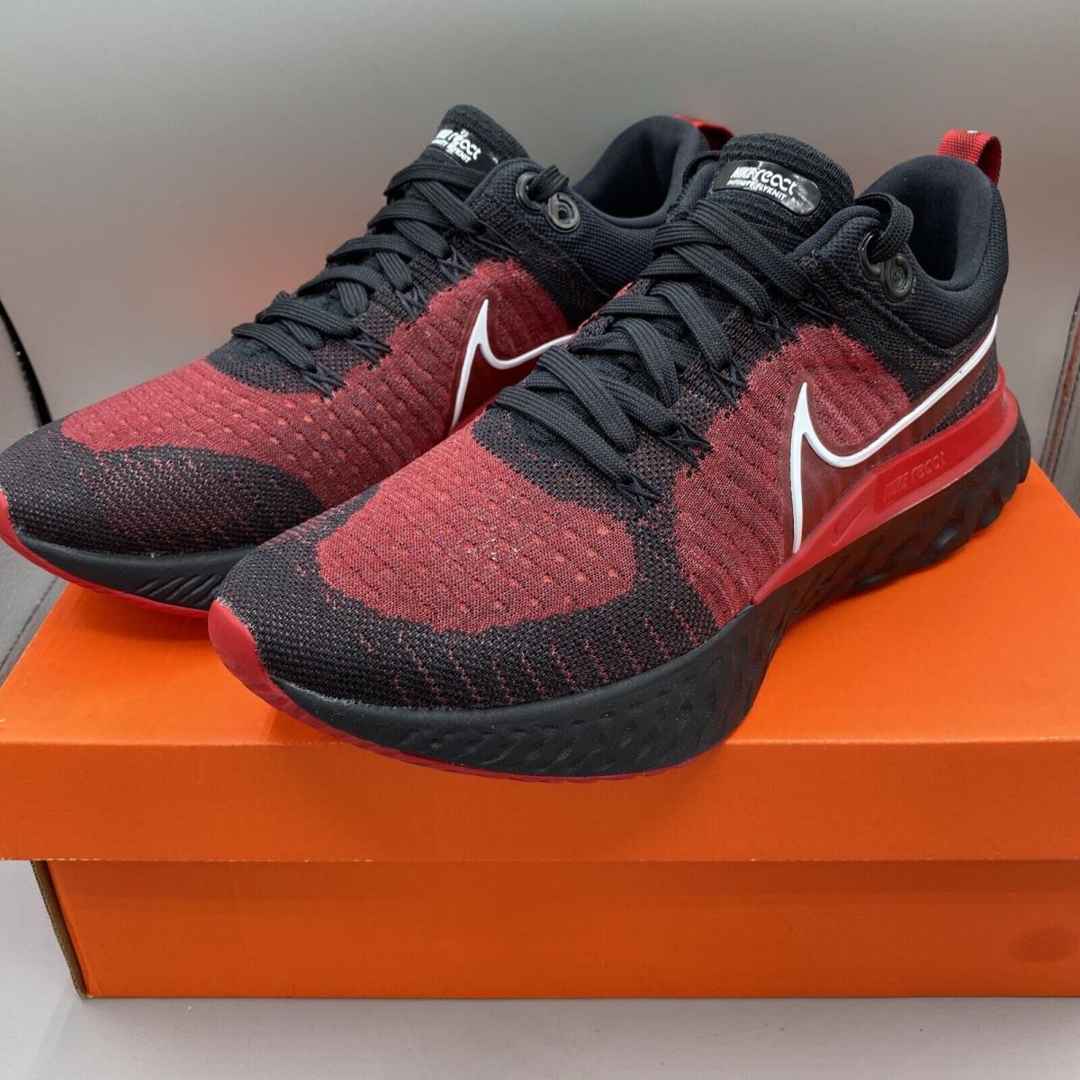 Nike React Infinity Run Flyknit 2 Bred Black White Red CT2357-006 Mens 9.5