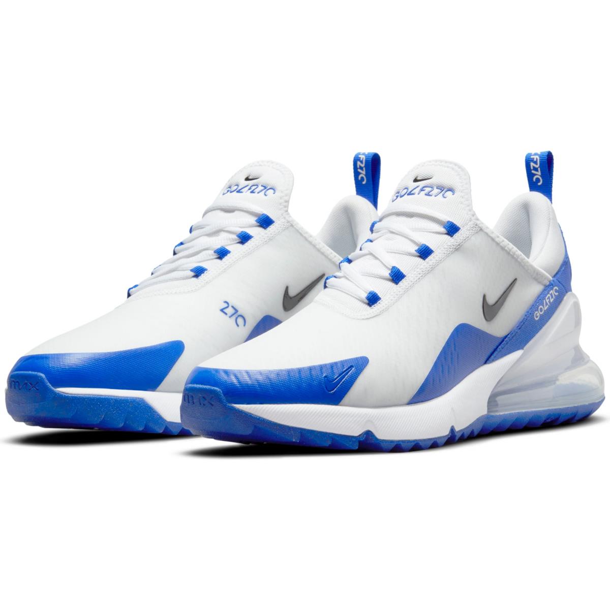 Nike Air Max 370 G Golf Shoes White / Racer Blue Sz 9 CK6483 106 - White