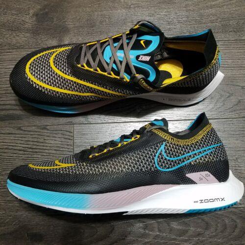 Nike Zoomx Streakfly Running Shoes Mens 8.5 Womens 10 Black Blue Racing 5K 10K