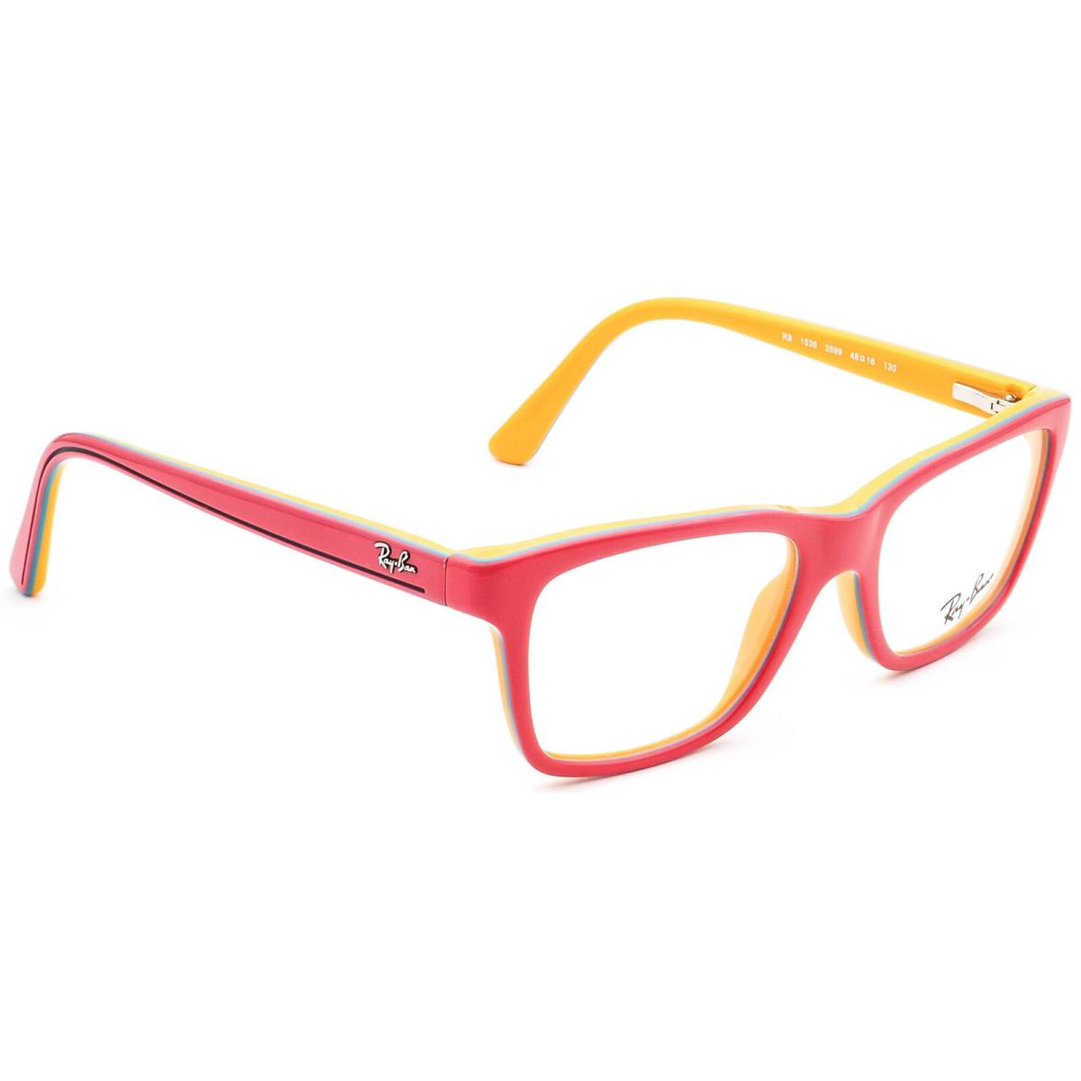 Ray-ban Kids` Eyeglasses RB 1536 3599 Pink/orange Rectangular Frame 46 16 125 - Pink, Frame: Pink on Orange