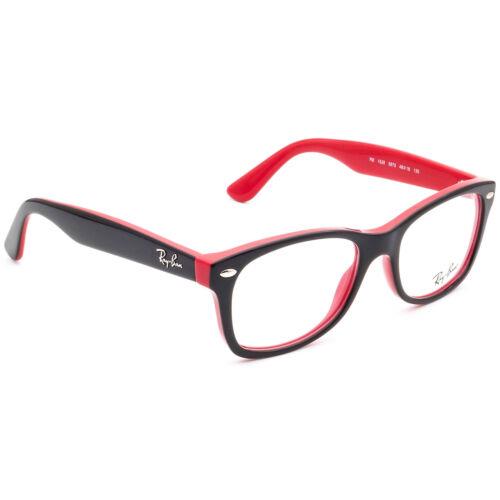 Ray-ban Junior Eyeglasses RB 1528 3573 Black on Red Square Frame 48 16 130