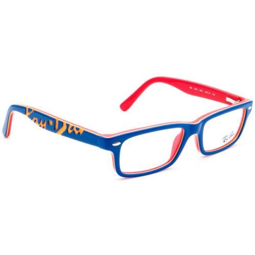 Ray-ban Junior Eyeglasses RB 1535 3601 Blue/coral Rectangular Frame 48 16 130 - Frame: Blue on Coral