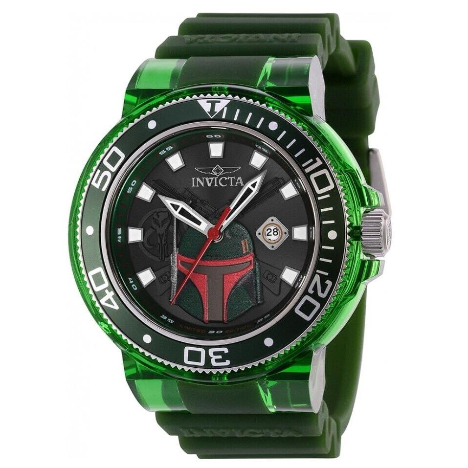 Invicta Star Wars Boba Fett Men`s 52mm Anatomic Limited Ed Quartz Watch 39708