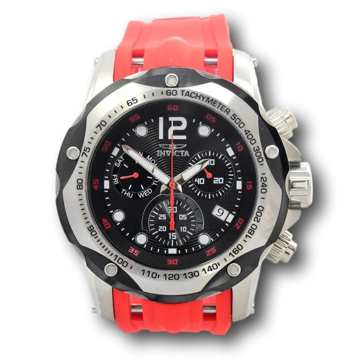 Invicta Speedway Turbo Cruise Men`s 51mm Red Swiss Chronograph Watch 33934