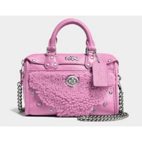 Coach 36478 Rhyder Satchel 18 In Shearing Marshmallow Silver