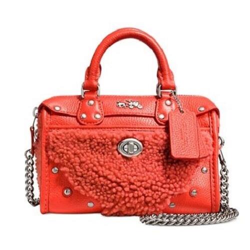 Coach 36478 Rhyder Satchel 18 In Shearing Orange