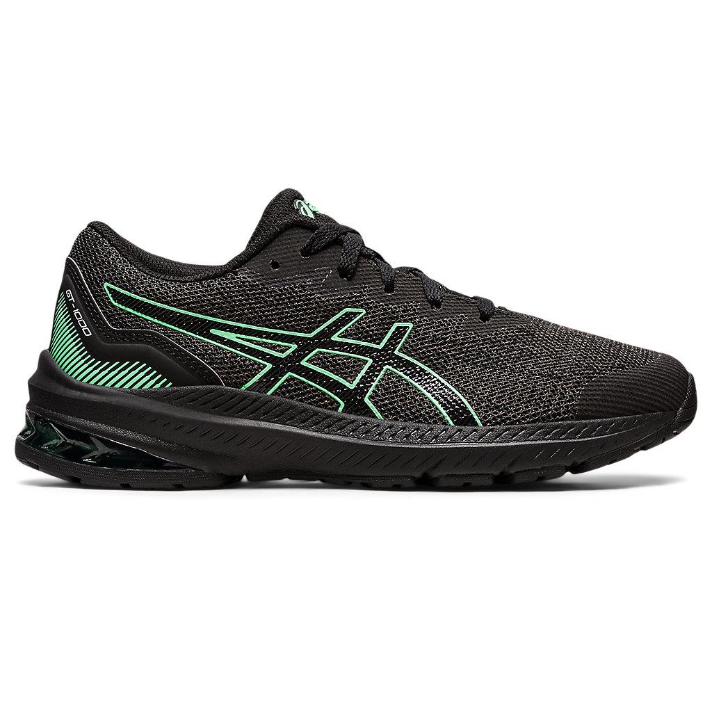 Asics Kid`s GT-1000 11 GS Running Shoes 1014A237 GRAPHITE GREY/NEW LEAF
