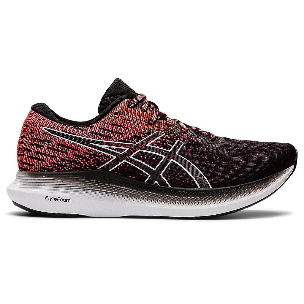 Asics Women`s Evoride 2 Running Shoes 1012A891 BLACK/BLAZING CORAL