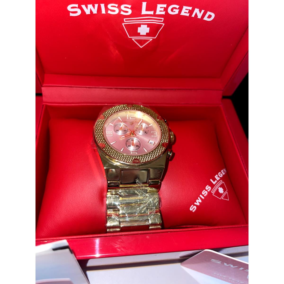 Swiss Legend watch  - Dial: Gold, Band: Gold, Bezel: Gold