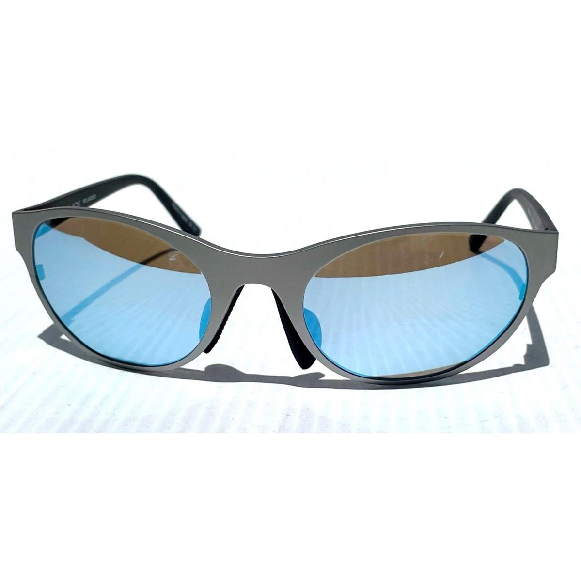 Revo sunglasses ICON Oval - Silver Frame, Blue Lens