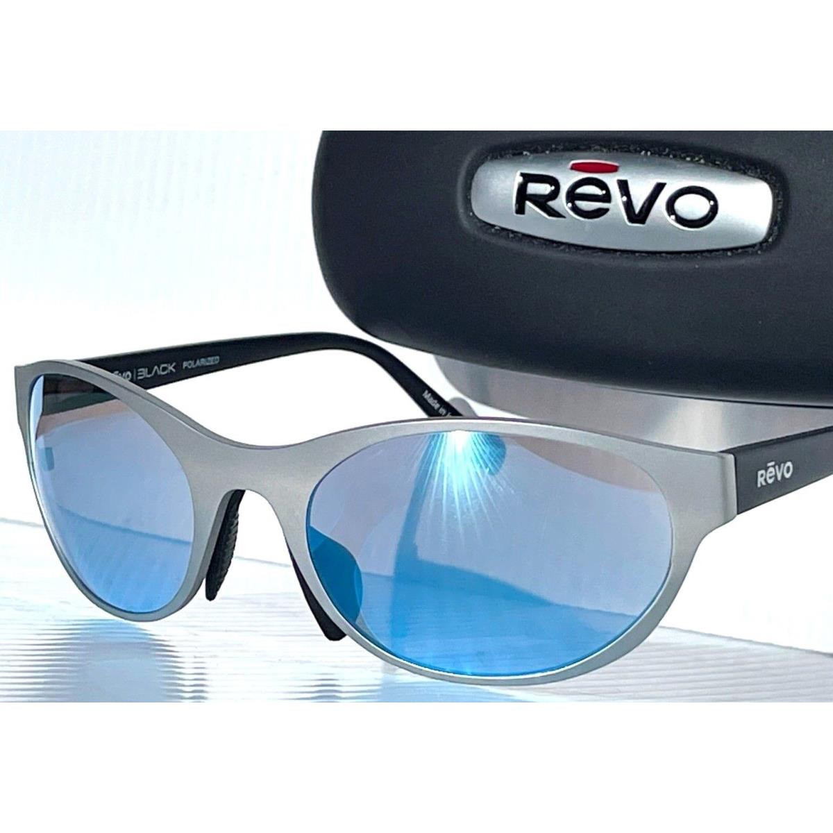 Revo sunglasses ICON Oval - Silver Frame, Blue Lens