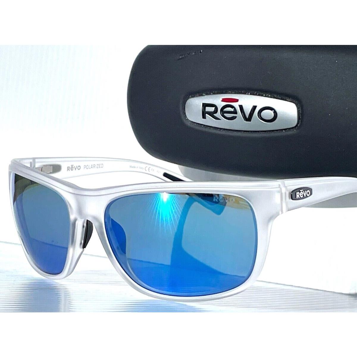 Revo sunglasses Enzo - Matte Crystal Clear Frame, Blue Lens