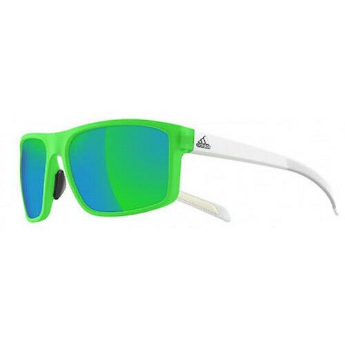Adidas Whipstart A42300 6056 Green Matte/white Sunglasses