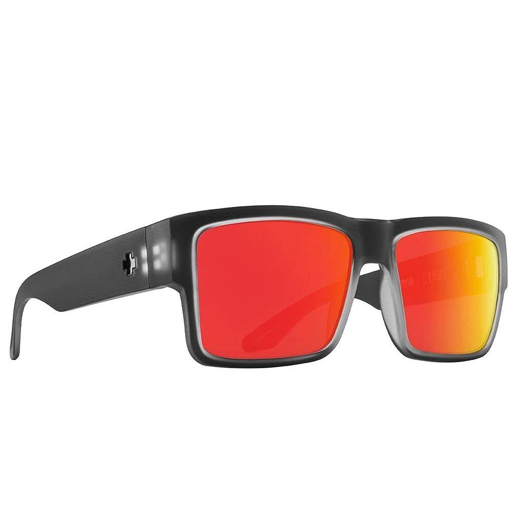 Spy Optics - Cyrus Sunglasses Matte Black Ice Happy Gray w/ Red Spectra Mirror - Matte Black Ice