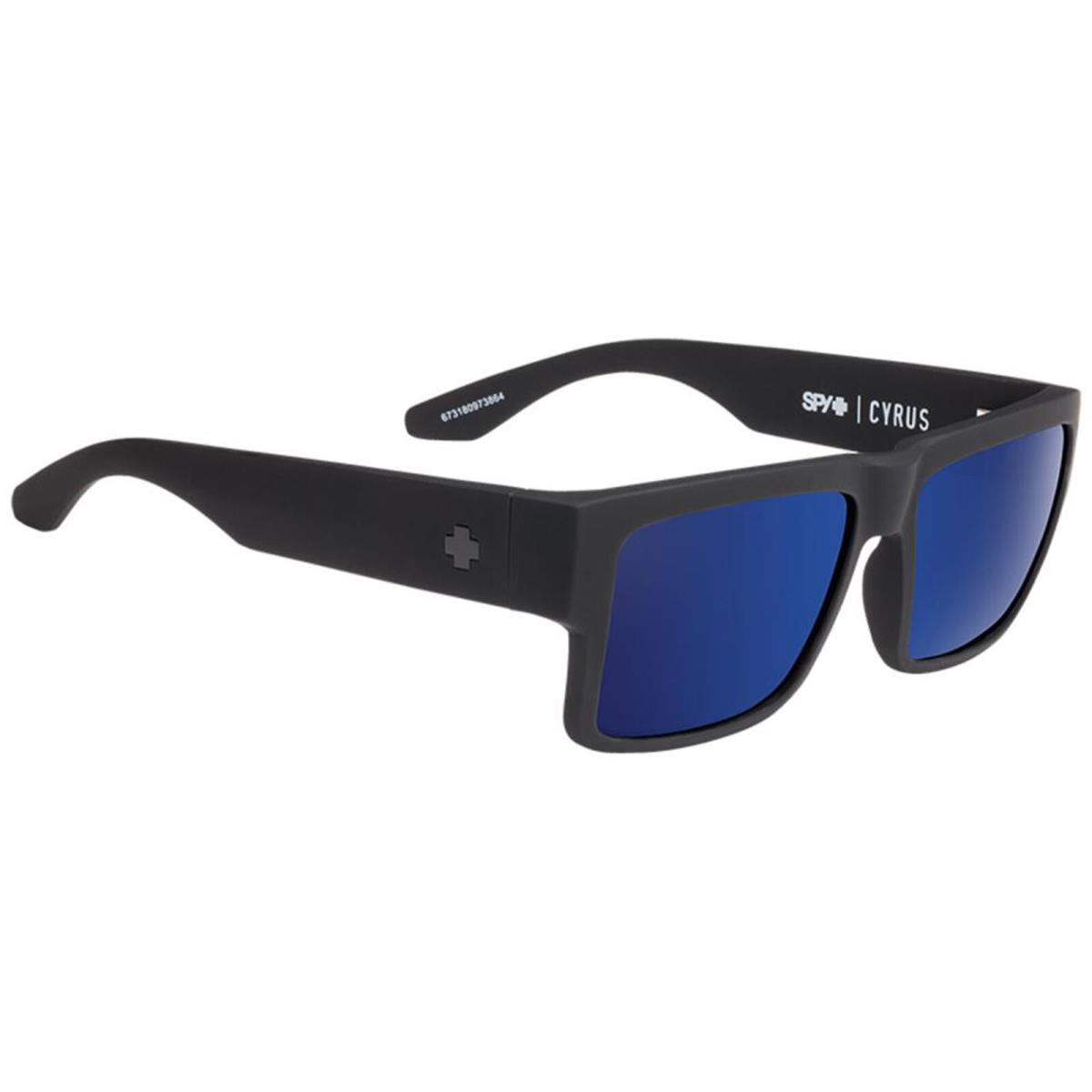 Spy Optics Cyrus Polarized Men`s Soft Matte Black Oversized Square Sunglasses