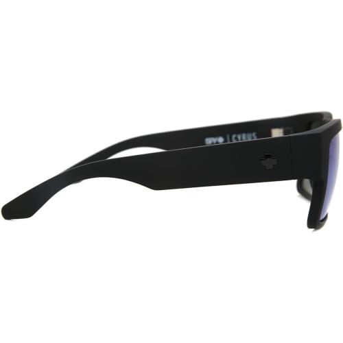 SPY Optics sunglasses  - Soft Matte Black , Gray,Blue Frame, Blue Spectra Mirror Lens